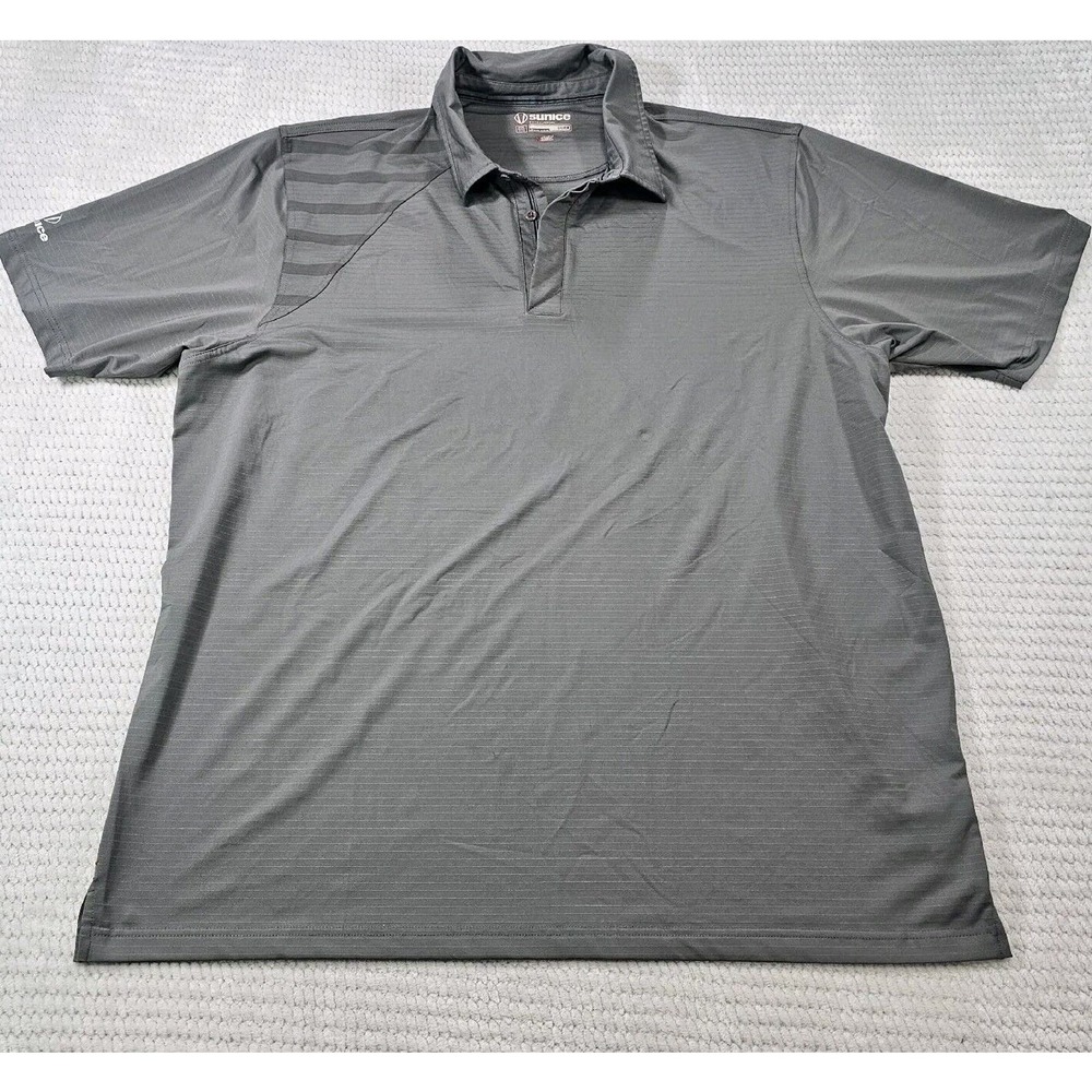Sunice Shirt Mens 3X X-Static Silver Gray Short Sleeve Polo Golf Outdoors